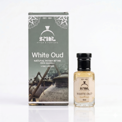 Sehr Natural White Oud Indian Attar – Long Lasting Concentrated Perfume Oil from Kannauj (Alcohol-Free)